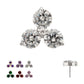 Titanium Threadless Trinity Prong Set Gem Top
