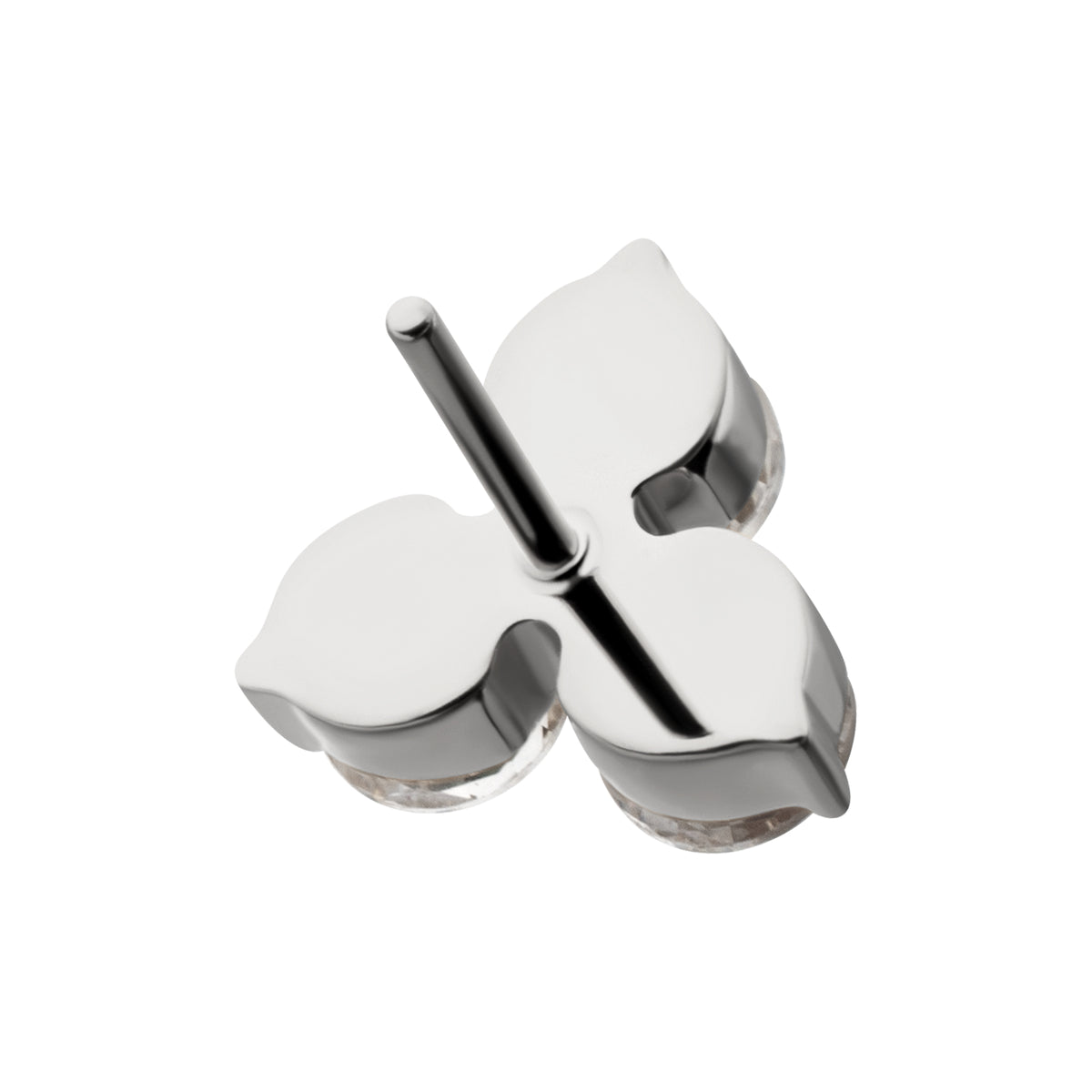 Titanium Threadless Trinity Prong Set Gem Top