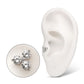 Titanium Threadless Trinity Prong Set Gem Top
