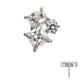 Titanium Threadless “Lustre Cluster” Prong Set Gem Top