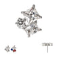 Titanium Threadless “Lustre Cluster” Prong Set Gem Top