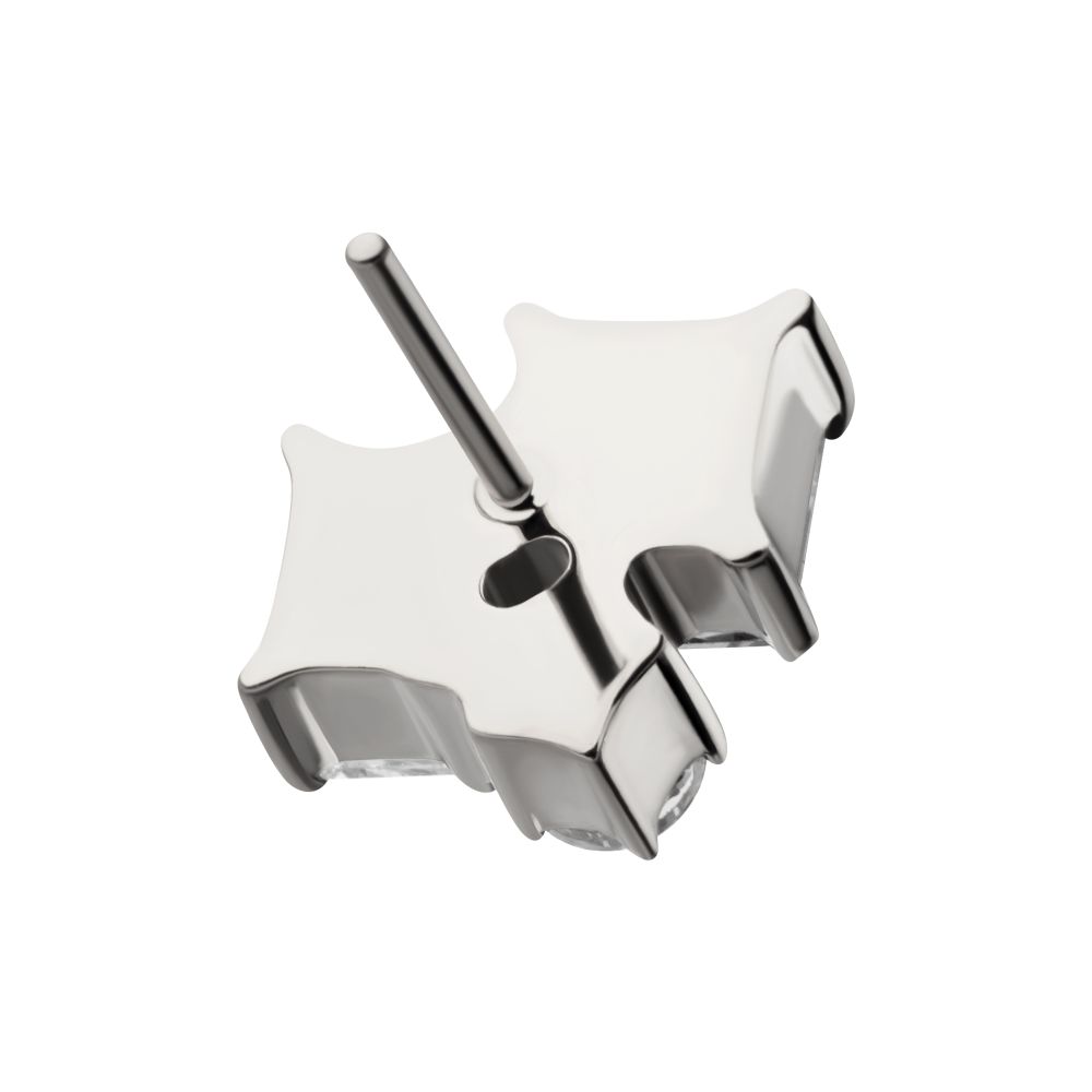 Titanium Threadless “Lustre Cluster” Prong Set Gem Top