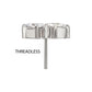 Titanium Threadless “Lustre Cluster” Prong Set Gem Top