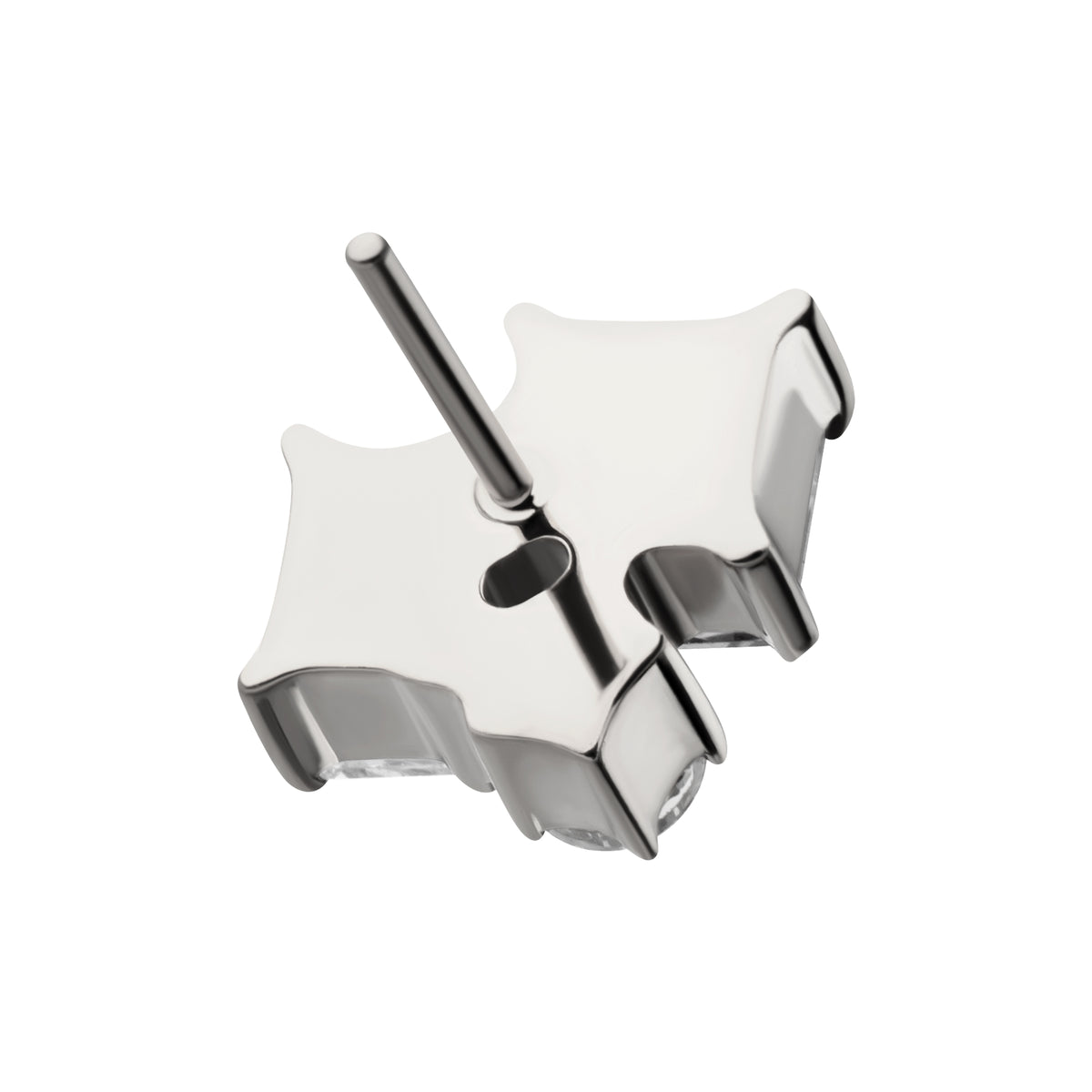 Titanium Threadless “Lustre Cluster” Prong Set Gem Top