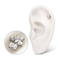 Titanium Threadless “Lustre Cluster” Prong Set Gem Top