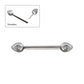 Titanium Bezel Set Teardrop Gem End Nipple Barbell (One Side Fixed, One Side Threadless) | Sold by piece