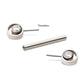 Titanium Threadless Bezel Round CZ Orbit Nipple Barbell | Sold by piece
