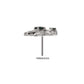 Titanium Threadless Frog Top with Prong Set CZ Gem