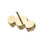 24Kt Gold PVD Titanium Threadless Semi-Bezel Set Round Gem/Opal 3-Cluster Top