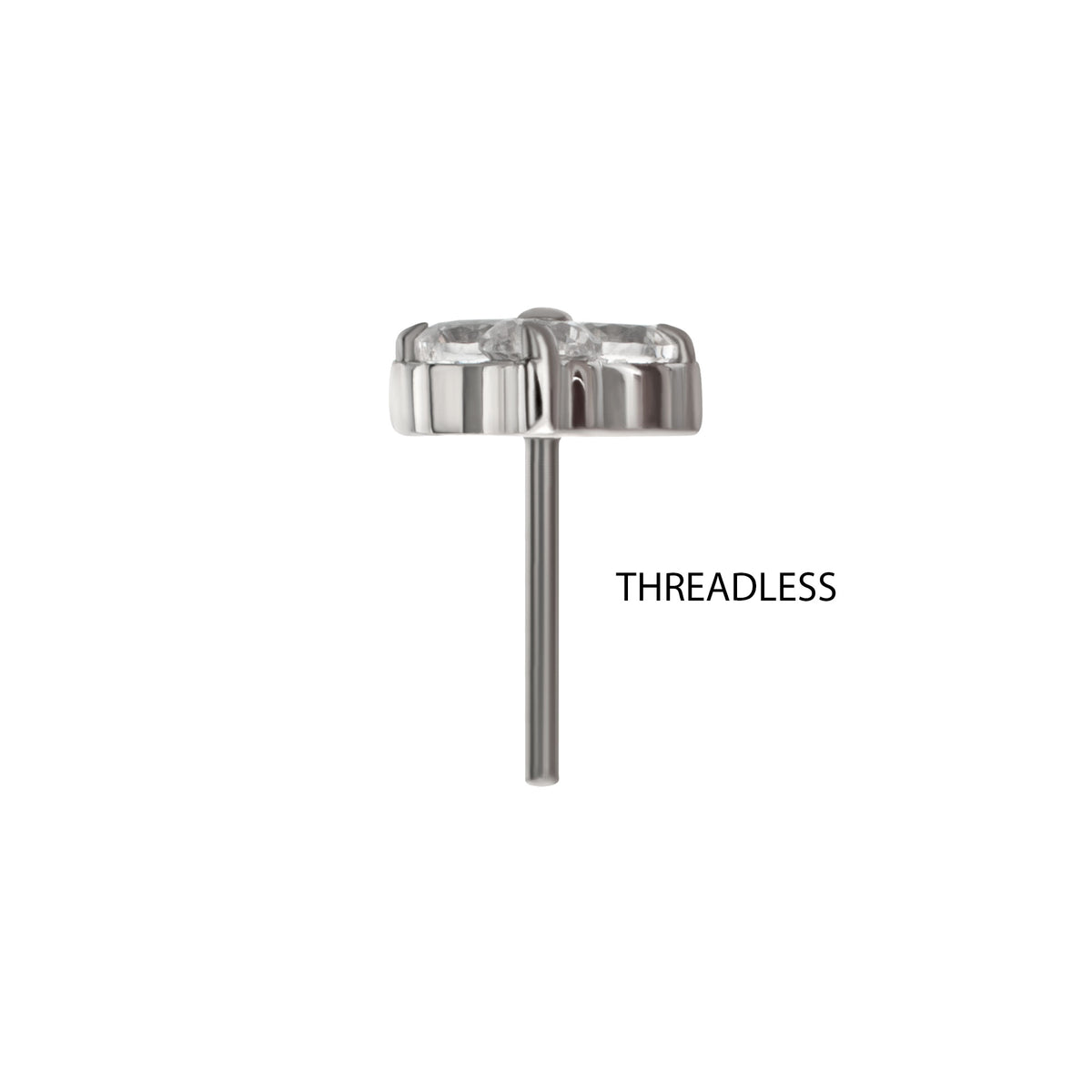 Titanium Threadless Refined Trinity Top