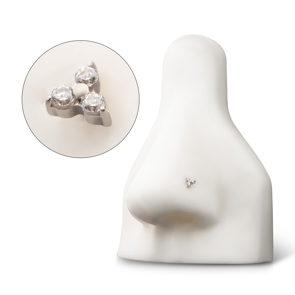 Titanium Threadless Refined Trinity Top