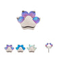 Titanium Threadless with Prong Set Opal 4-Cluster Paw Top