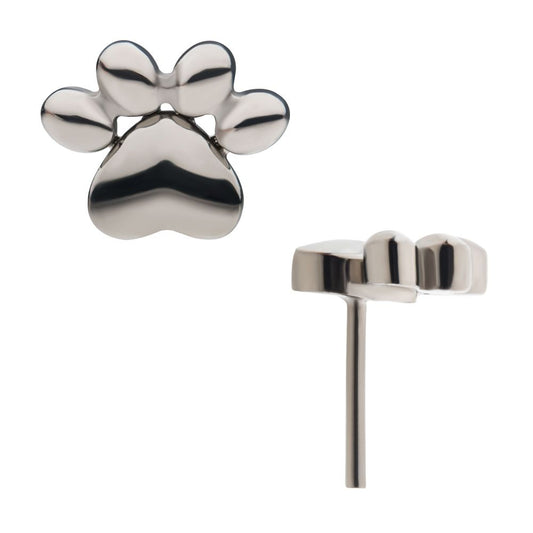 Titanium Threadless with Paw Top