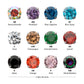 Titanium Threadless Flat Base Low Profile 4 Prong Round Gem Top