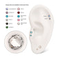 Titanium Threadless Round Prong Set Inverse Gem Top