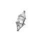 Titanium Threadless Tri-Linear Gem Cluster Top