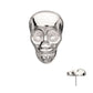 Titanium Threadless 3D Skull Head Top