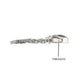 Titanium Threadless Skull Top with Spike & Lightning Bolt Dangle Chain