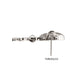 Titanium Threadless Skull Top with Crossbone Dangle