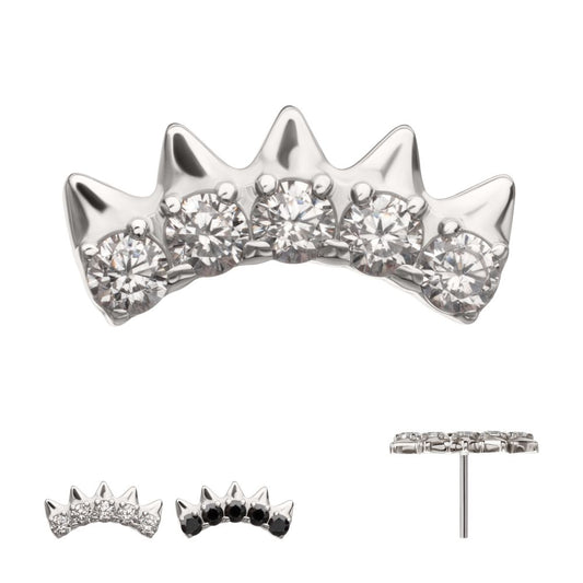 Titanium Threadless Arc Spike Cluster Top