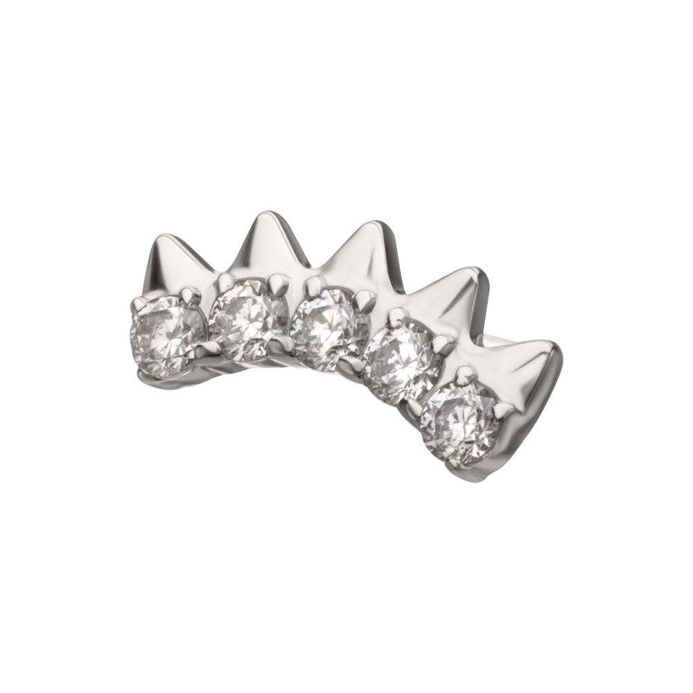 Titanium Threadless Arc Spike Cluster Top