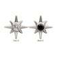 Titanium Threadless North Star Top with Bezel CZ Gem