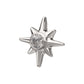 Titanium Threadless North Star Top with Bezel CZ Gem