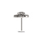 Titanium Threadless North Star Top with Bezel CZ Gem