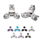 Titanium Threadless Pronged Round CZ Trinity Top