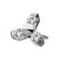 Titanium Threadless Pronged Round CZ Trinity Top