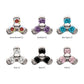Titanium Threadless Petite Trinity Top with 1.2mm Prong Set Gem