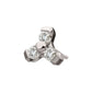 Titanium Threadless Petite Trinity Top with 1.2mm Prong Set Gem