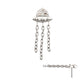 Titanium Threadless 3D UFO Gem Top with Small Chain Dangle