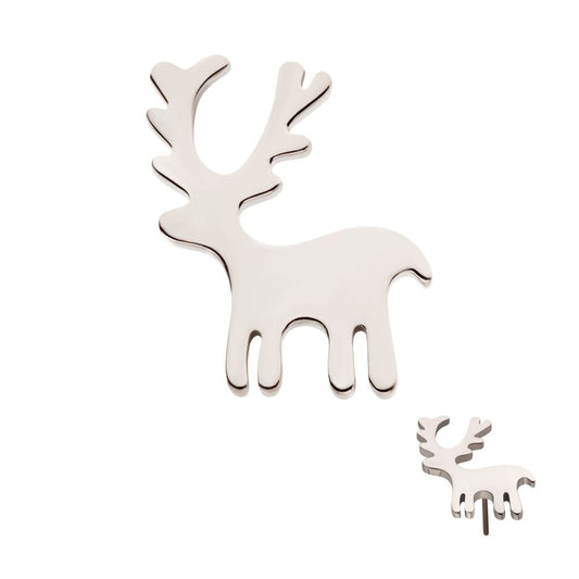 Titanium Threadless Christmas Reindeer Top