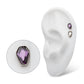 Titanium Threadless Prong Set Coffin Shape CZ Top