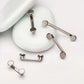 Titanium-Internally Threaded with 4mm Flat Discs Surface Barbell