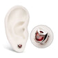 14Kt White Gold Marvel Wandavision 3D Tiara with Red Gem Threadless Top