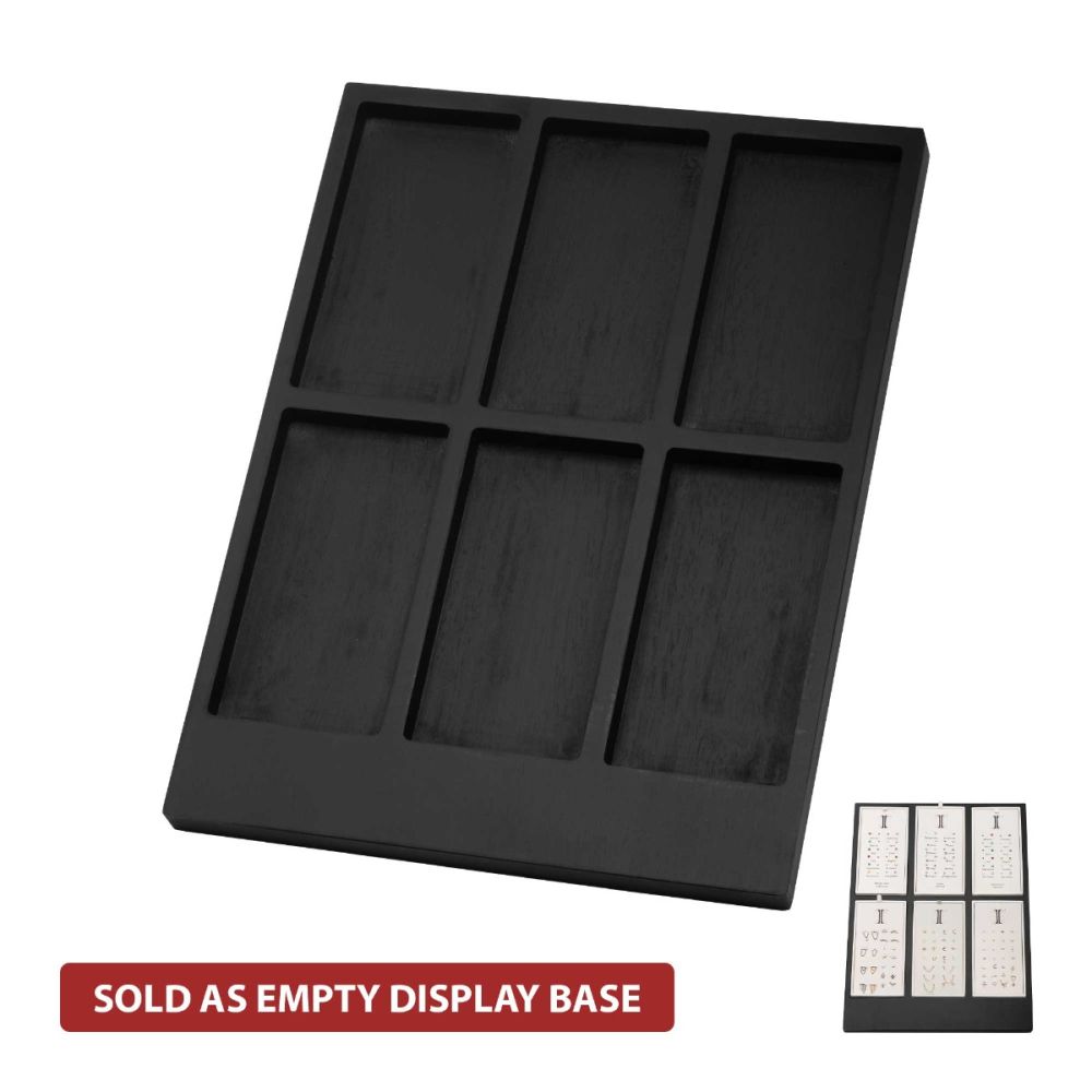 Matte Black Finish Wood Modular Empty Display Base