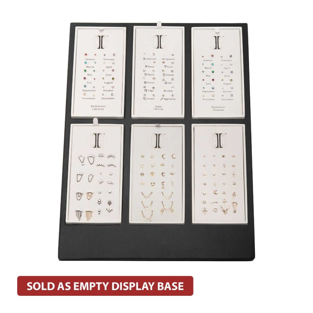 Matte Black Finish Wood Modular Empty Display Base