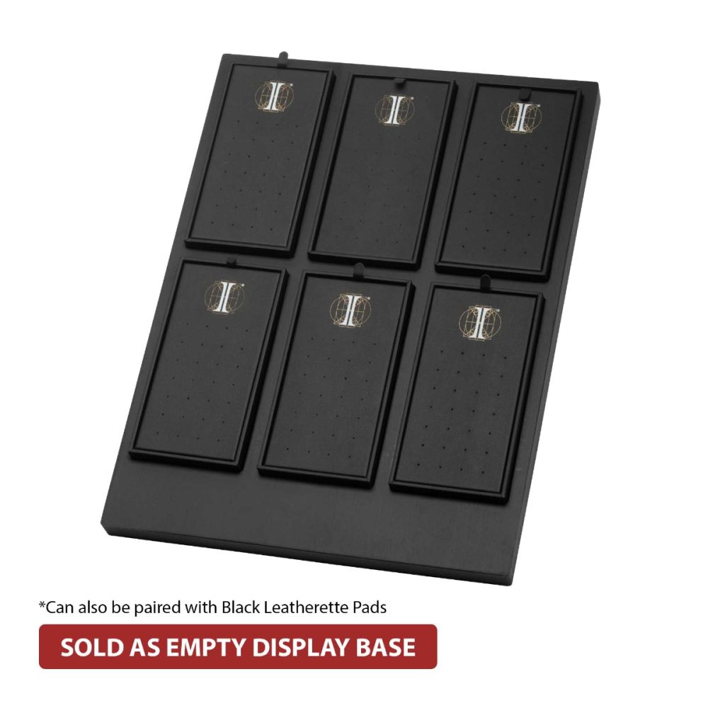 Matte Black Finish Wood Modular Empty Display Base