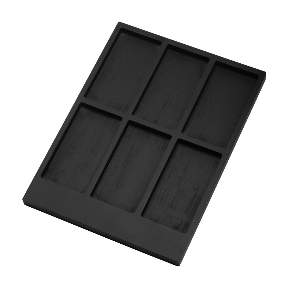 Matte Black Finish Wood Modular Empty Display Base