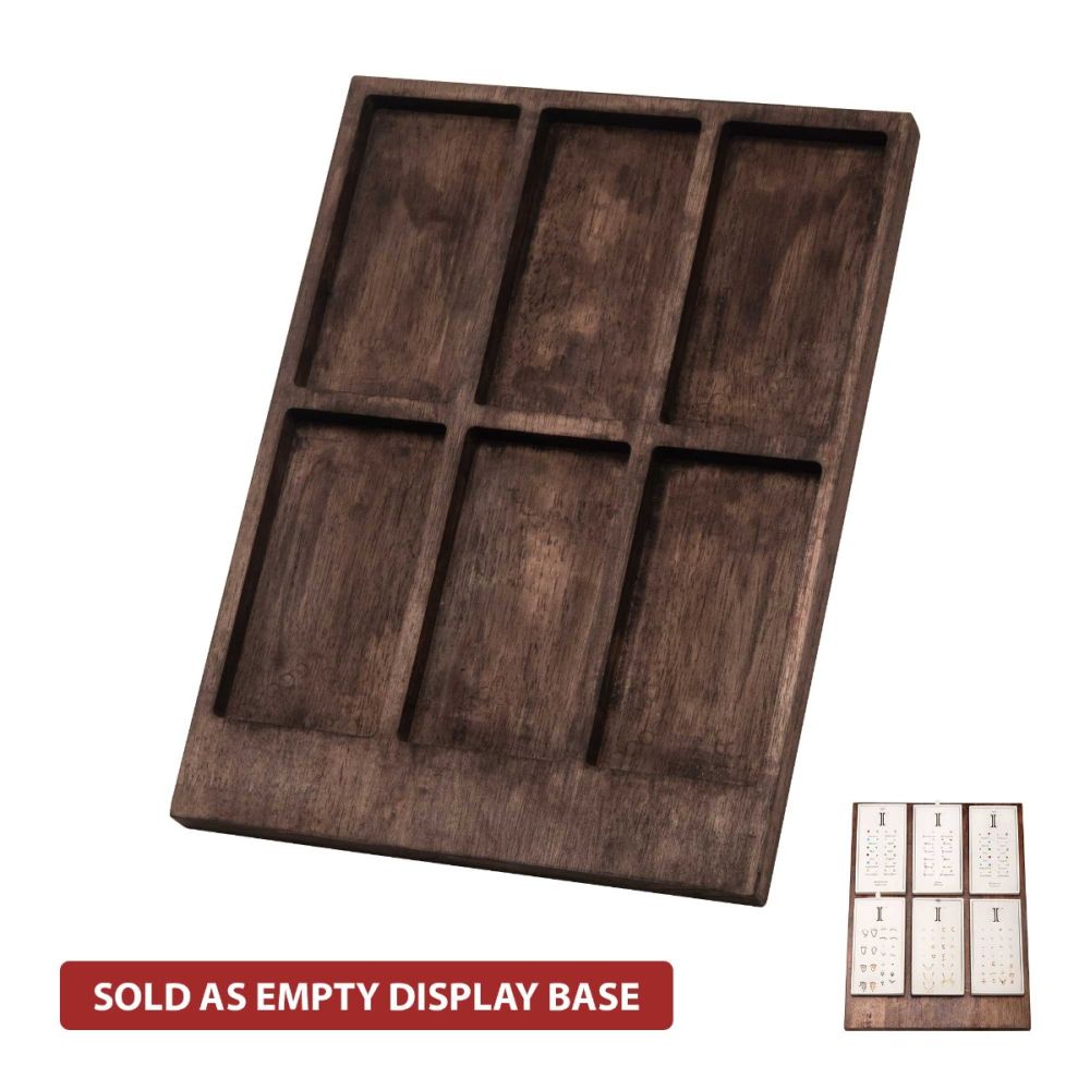 Mahogany Finish Walnut Wood Modular Empty Display Base