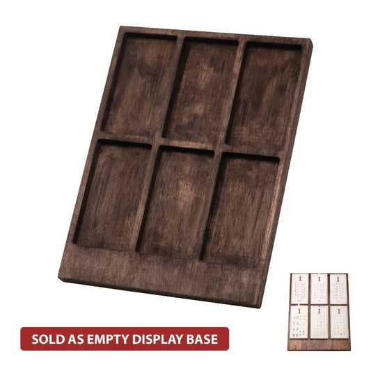 Mahogany Finish Walnut Wood Modular Empty Display Base