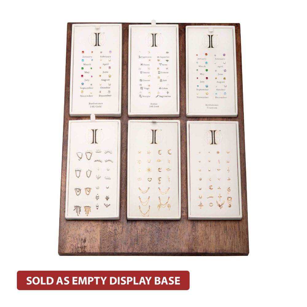 Mahogany Finish Walnut Wood Modular Empty Display Base