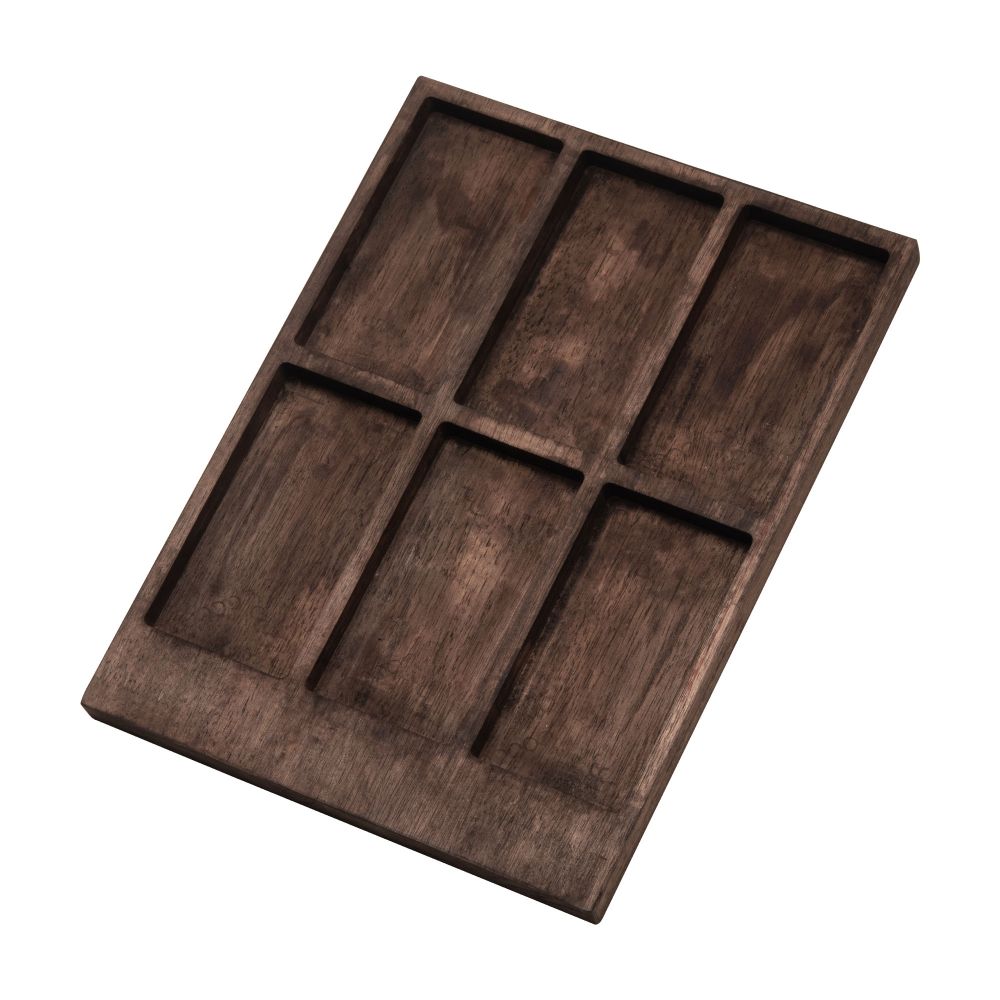 Mahogany Finish Walnut Wood Modular Empty Display Base