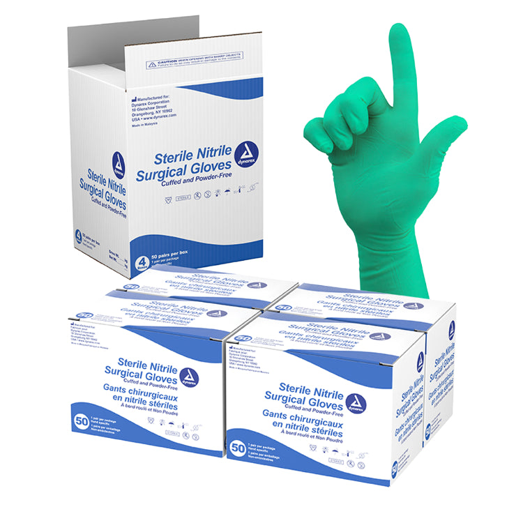 Dynarex Sterile Nitrile Surgical Gloves