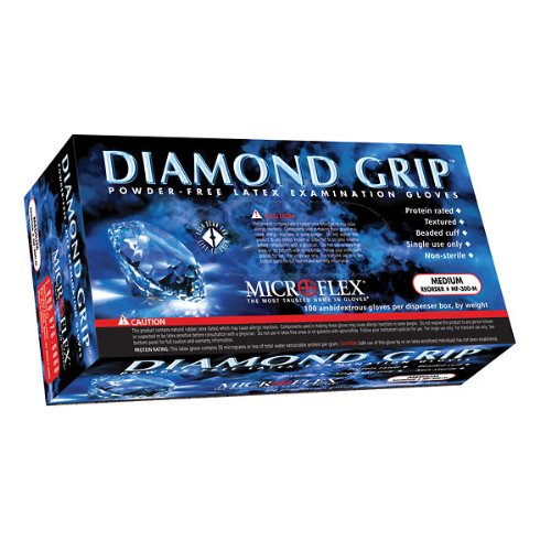 Microflex Diamond Grip- Latex exam gloves