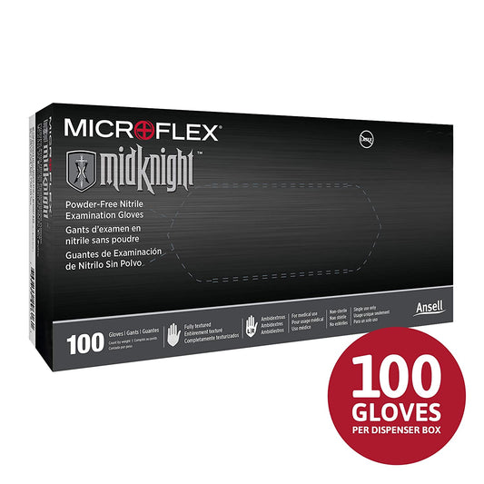 Microflex Midnight- Black Nitrile Gloves