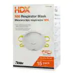 HDX N95 Disposable Respirator Valve Box (15-Pack)